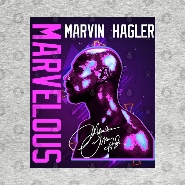 Marvelous Marvin Hagler Boxing Legend Signature Vintage Retro 80s 90s Bootleg Rap Style by CarDE